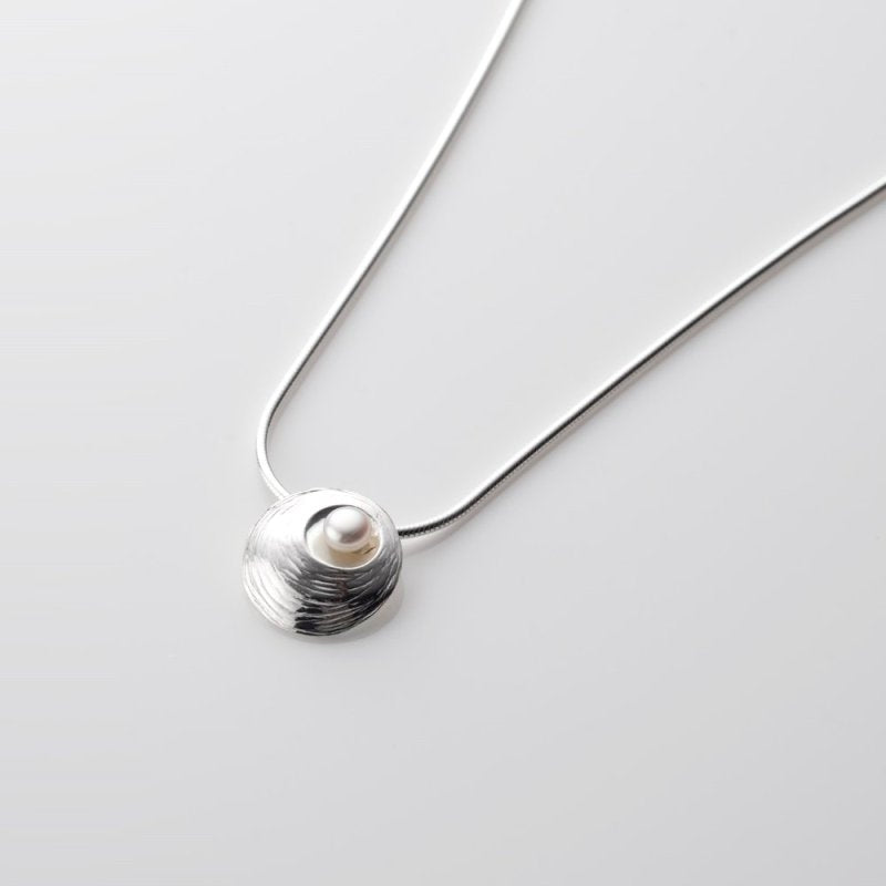 Oyster Pearl - Medium Pendant - Sterling Silver & Pearl - Martina Hamilton