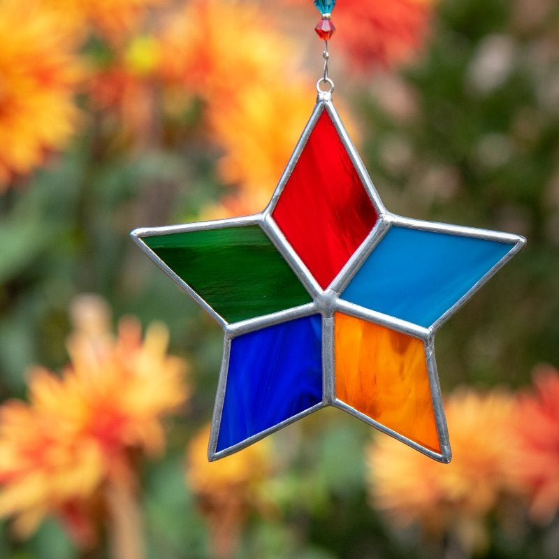 Rainbow Star - Stained Glass Suncatcher – Ard aLume
