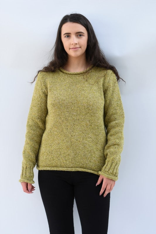 Roll Neck Alpaca Sweater - Avocado - McConnell