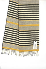 Seaside Lambswool Scarf – Grey and Yellow - McNutt of Donegal