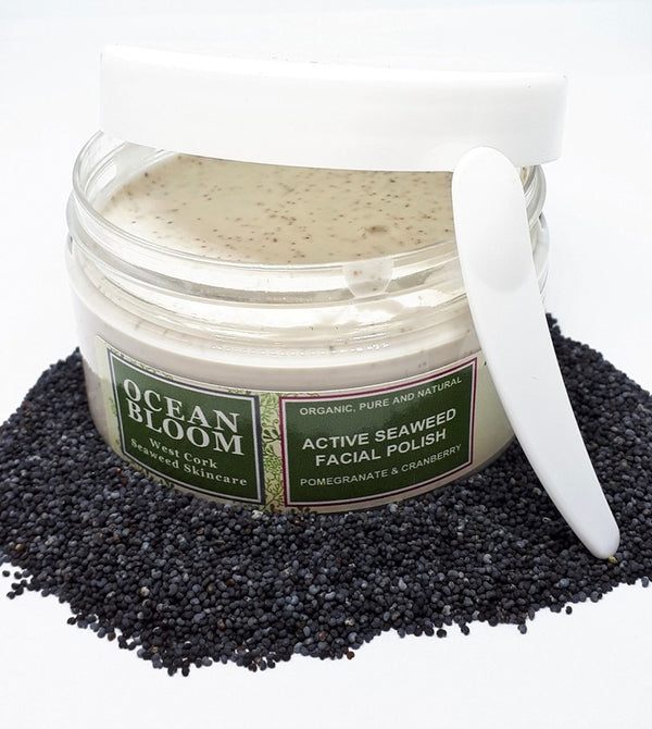 Seaweed Facial Polish – Pomegranate and Cranberry Fragrance - Ocean Bloom