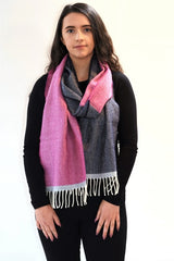 Stockholm Lambswool Scarf – Navy and Purple - McNutt of Donegal