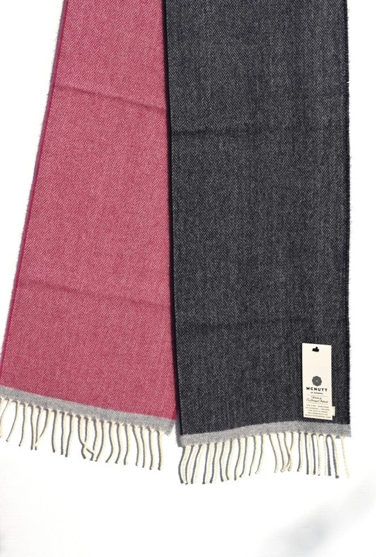 Products Stockholm Lambswool Scarf – Navy and Purple - McNutt of Donegal
