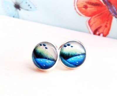 Stud Earrings – The Blues – Amélie Gagné (2)