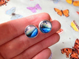 Stud Earrings – "The Blues" – Amélie Gagné - Pure Ireland