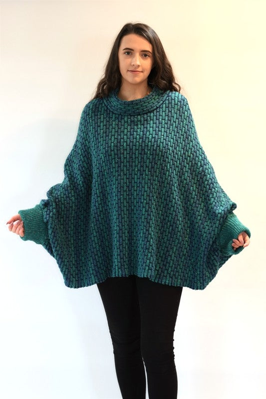 Lambswool Sweater “The Blasket” - Jade - Aíne Knitwear