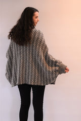 Lambswool Sweater “The Blasket” - Silver-  Aíne Knitwear - Pure Ireland