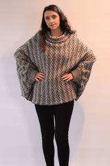 Lambswool Sweater “The Blasket” - Silver-  Aíne Knitwear - Pure Ireland