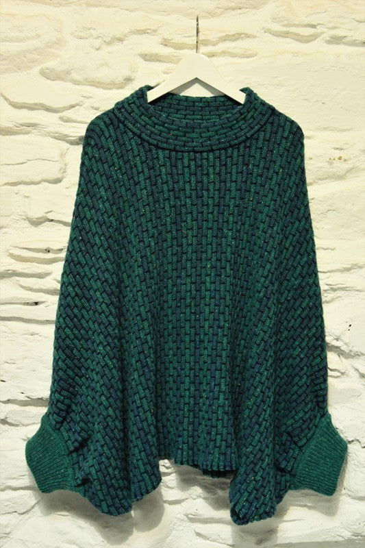 Sweater The Blasket - Jade - Aíne Knitwear - on hanger