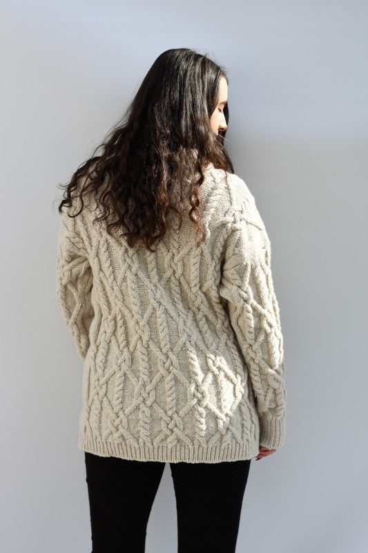 XOXO Aran Sweater – Ecru – McConnell